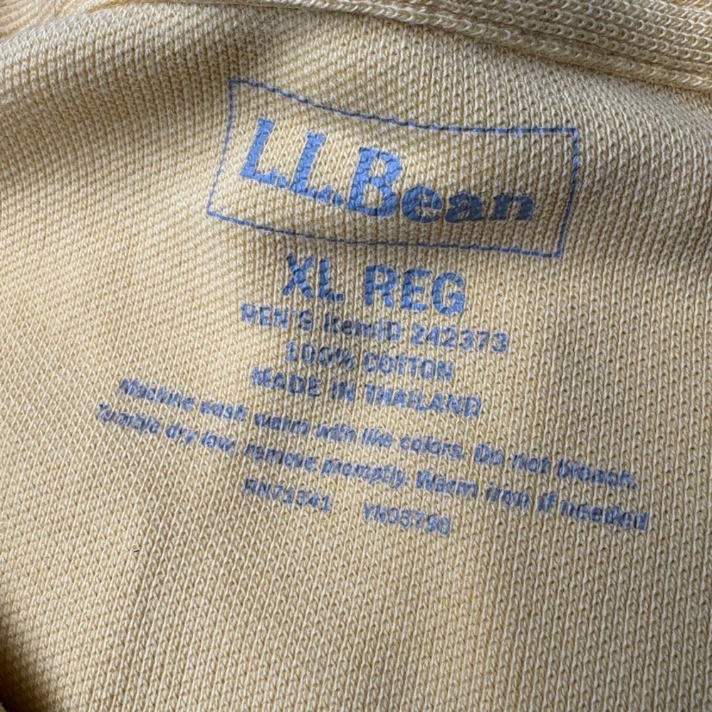 LOT OF 2 L.L. Bean‎ Yellow White Golf Breathable Cotton Polo Shirts Mens Sz XL - Picture 4 of 7